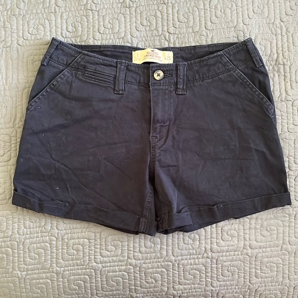 Hollister Dark Navy Chino Shorts W25 - Picture 1 of 3